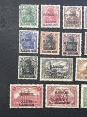 1920 Allenstein German Stamp MH Overprint Complete Set Collectible Old Stamps