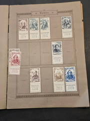 Rare Antique German Seemanns Portrait Stamp Album 300+ Historical Stamps