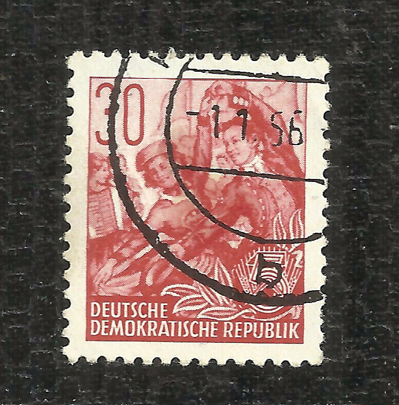 DDR – EAST GERMANY – 1953 – 5 YEAR PLAN – FOLK DANCERS – 30 Pfennig – Used – NG