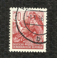 DDR – EAST GERMANY – 1953 – 5 YEAR PLAN – FOLK DANCERS – 30 Pfennig – Used – NG