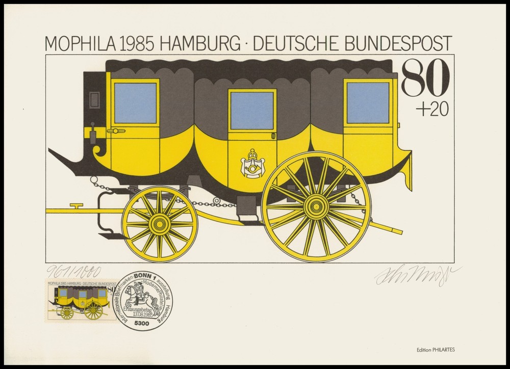 ART-EDITION 1985 GERMANY 1255 MOPHILA HAMBURG STAGECOACH – Ltd. 1.000!!!