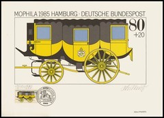 ART-EDITION 1985 GERMANY 1255 MOPHILA HAMBURG STAGECOACH – Ltd. 1.000!!!