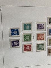 Germany Heuss mnh stamp set on hingeless album pages + fluor types cat £565