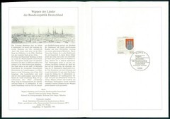 GERMANY FOLDER 1992/39 WAPPEN BLAZON HAMBURG