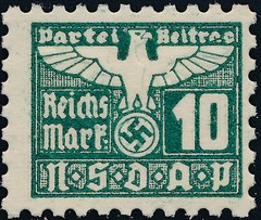 Stamp Germany Revenue Parteitag WWII 1935 3rd Reich Occupation Selection MNG