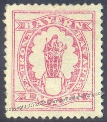 Germany Bavaria Madonna Christ Child Mi187 1M Missing Color Error MH 115621