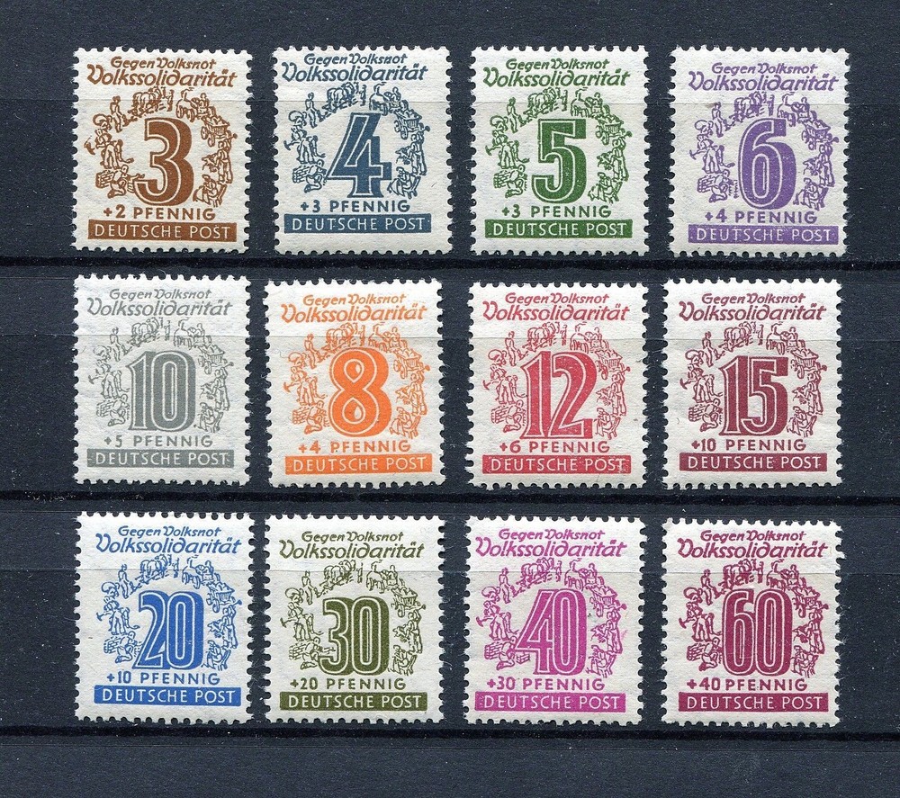 GERMANY SOVIET OCCUPATION ZONE WESTERN SAXONY 1946 14NB1-14NB12 PERFECT MNH
