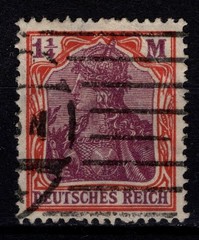 Germany 1920 Def. Inscr. ‚DEUTSCHES REICH‘, 1¼m Purple & Red[Used]