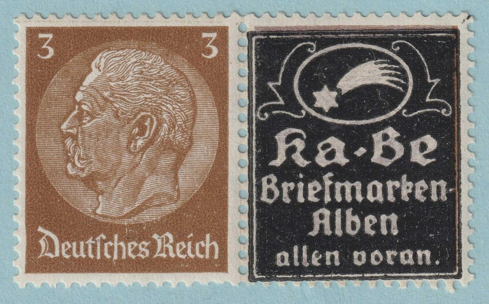 GERMANY 416 WITH OVERPRINTED LABLE – MINT LIGHTLY HINGED OG * VERY FINE! – VVR