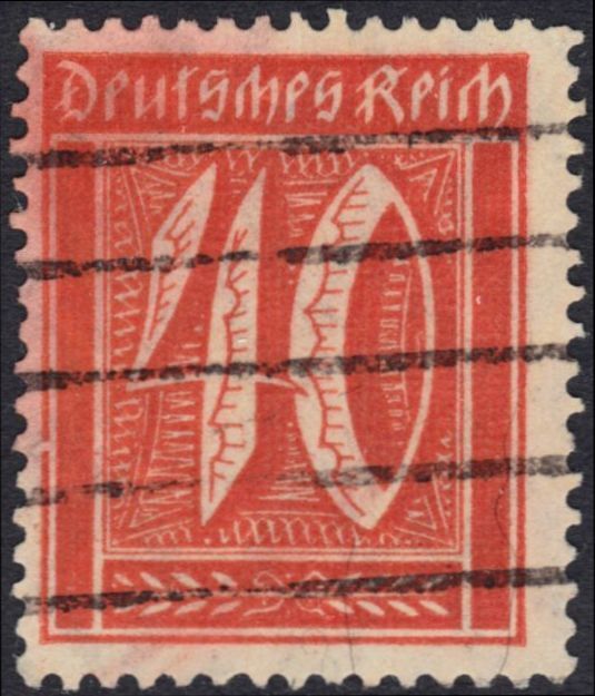 GERMANY 142 – Numeral of Value „1921 Red Orange“ (pc13306)