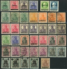 SAAR Postage Stamp Collection 1920-23 Used Mint LH