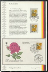 First day collection sheet Berlin ETSB 1982 – flowers „tea hybrid“