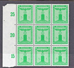 Germany 3rd Reich 1938 Mi# 144 Official Party Stamps Block of 9 MNH **