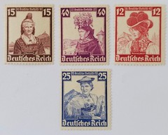 GERMANY CLASSICS 1935 Costumes Lot of 4 SUPERB Never Hinged Mint. €120