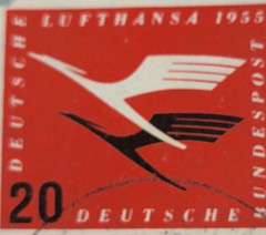 GERMANY ~ Deutrche/Bundespost/Lufthansa ~ 20 Saufend ~ Posted ~ c.1954 ~ B310