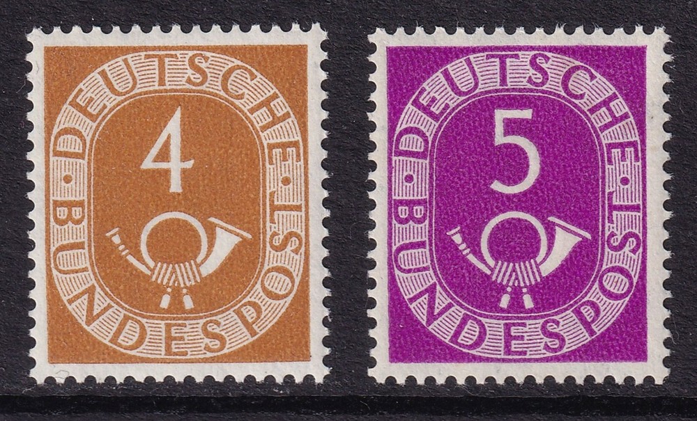 WEST GERMANY 1951 Posthorns selection SG 1046-1047 MLH/* (CV £31)