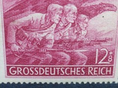 Nazi Germany WW2 Stamp 1945 Volkssturm People’s Army Reichspfennig Rare