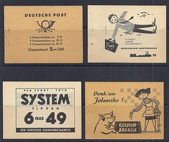 Germany DDR Full Booklet SC# 330c, 333a, 477b – MI MH 3B – 1959/1960 MNH
