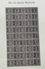 ‚REPRINT‘ OF THE FIRST GERMAN STAMP SHEET, x 45 1849 BAYERN (BAVARIA) 1 KREUZER.