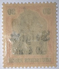 Travelstamps: Germany Offices in Belgium Stamps 30pf w/ 40c OP MOGH Wmk