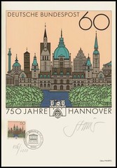 ART-EDITION 1991 GERMANY 1491 HANNOVER 750 JAHRE PM „BERLIN“ Ltd. 1.000!!