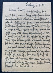 1945 Freiburg Germany Post War Postcard Cover To Dresden
