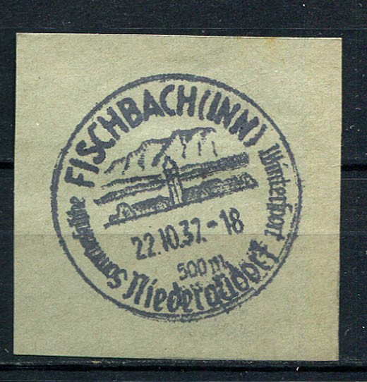 German Reich WW II : Nice fancy cancel from 1937 – Fischbach