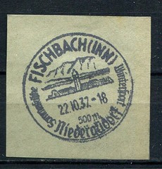 German Reich WW II : Nice fancy cancel from 1937 – Fischbach