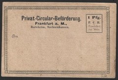 Germany FRANKFURT 1pf local postal card unused