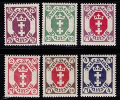 Danzig 1922 Mi. No. 93-98