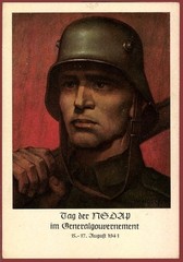 German WW2 Third Reich Postcard Wehrmacht General Government 1941
