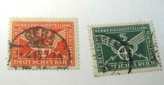 Germany Stamp Scott# 345-346 Traffic Wheel 1925 H88