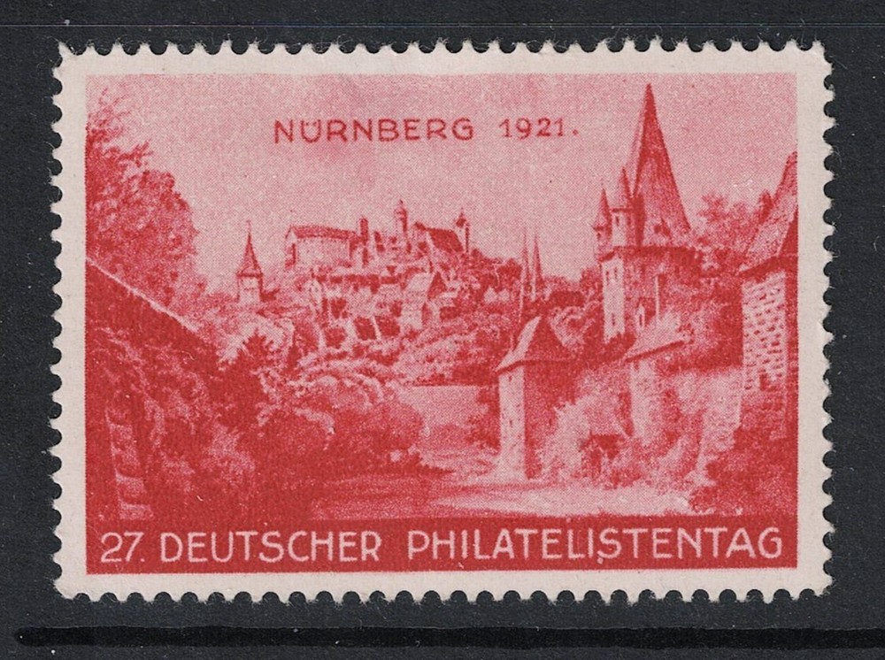 Germany Nurnberg 1921 Philatelic Expo Stamp MH / Small Gum Thin – S25021