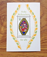 West Germany 1976 MNH Mini Sheet Christmas. Free UK Postage