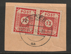 Germany 1946 15p Pair Saxony On Piece / Redeb CDS – S45334