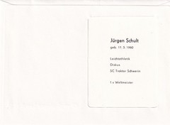 SA18j Germany DDR 1988 OG Seoul Original Signed Cover – Athletics, disc