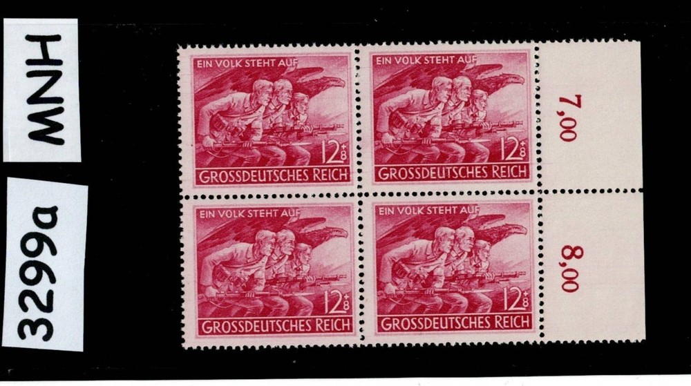 MNH stamp block B291 WWII Volkssturm People’s Army Berlin April 1945 #3299a