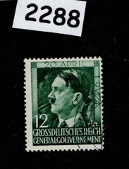Used Stamp Sc NB33 Adolf Hitler 1944 Birthday General Government Poland #2288