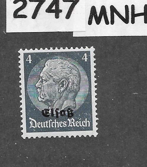MNH stamp PF04 Alsace France Hindenburg Overprint German occupation WWII #2747