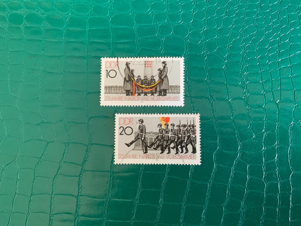 GERMANY EAST DDR GDR 1981 USED NATIONAL PEOPLE’S ARMY SACHSENHAUSEN