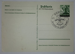 1939 „Wir Danken Unserm Führer“ Stationary Post card Third Reich Berlin Cancel