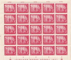 Stamp Germany Sc 0580 1947 Deutsche Post Sheet WWII Occupation Leipzig Fair MNH