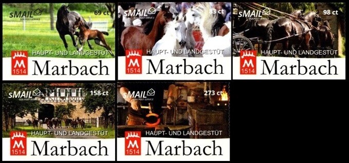 SMAIL: „Main And State Stud Marbach“, Set, Mint