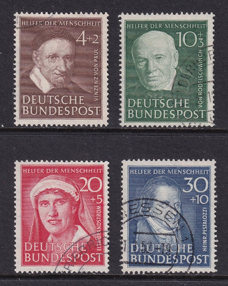 WEST GERMANY 1951 Relief Fund set of 4 SG 1069-1072 Used (CV £160)