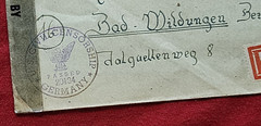 1946 German Registered Cover Post WW2 US Military Censored w Feldpost Label