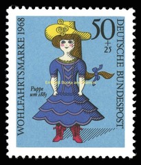 EBS Germany 1968 – Welfare: Dolls – Wohlfahrt: Puppen – Michel 571-574 – MNH**