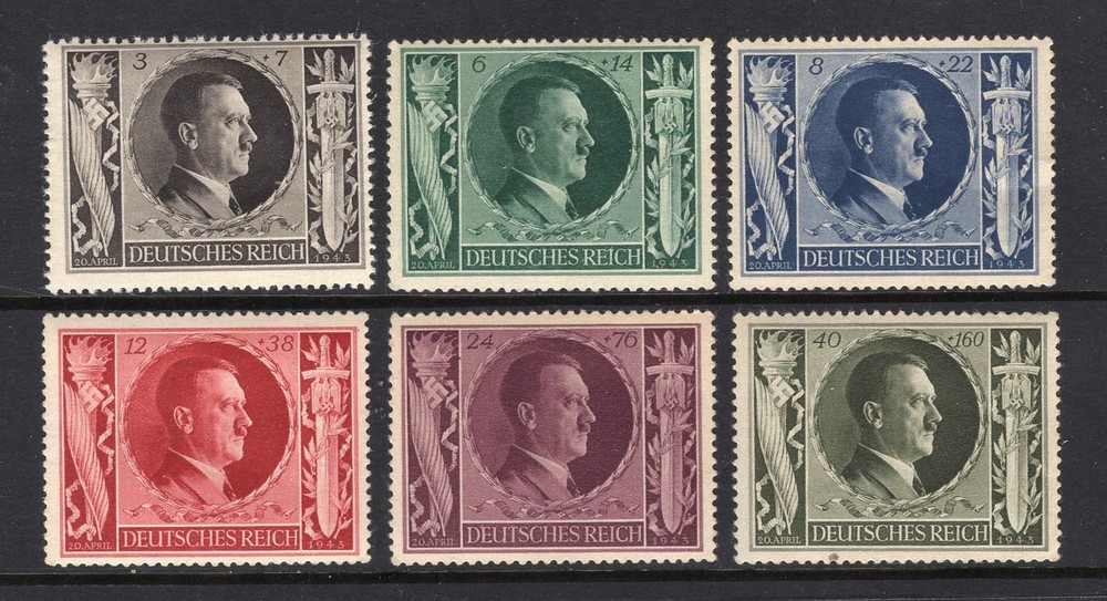 M30307 Germany (Reich) 1943 Culture Fund Set X6 UMM Sg 832/7 Cat £16