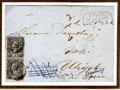 Sachsen 45 LÖBAU 8 Fine Lettercard Handwritten SPREMBERG (DA9781