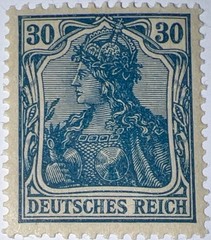 Travelstamps: Germany Occu. Memel OP Stamps 30pf Mint Og Never Hinged WMK MOGNH