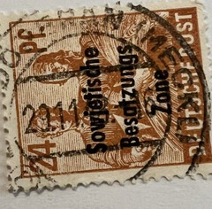 1948 GERMANY SOVIET OCCUPIED 24pf STAMP #10N9 WITH MECKLENBURG SON CANCEL